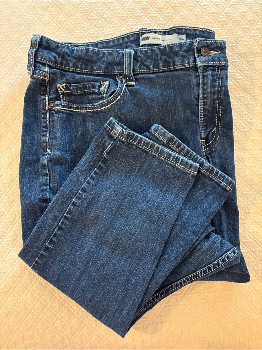 Levi's Women's Dark Blue Mid Rise Skinny Jeans